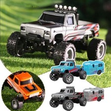 Mini RC Truck USBC Rechargeable Underflow with Trailer 1:64 Scale Alloy