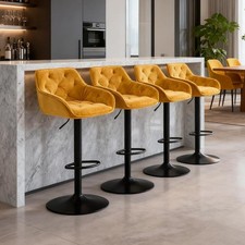 2/4x Bar Stools Velvet