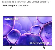 SAMSUNG U8000F 43" Crystal UHD