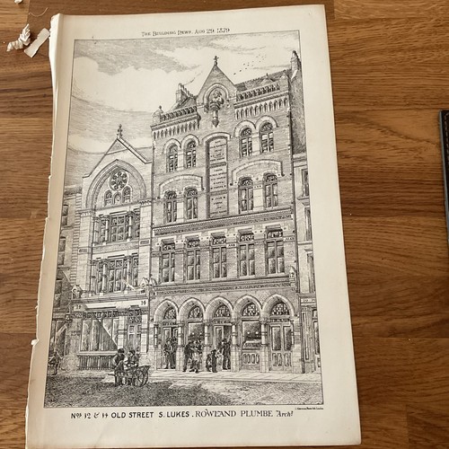 Antique print 1879 clerkenwell - antique,