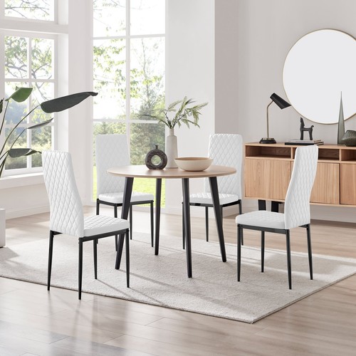 Koko 100cm round dining table - round,