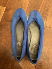 Cosmoparis Size 40 Royal Blue Shoes Ballerina Flats Ballet Flat Round Toe Silky