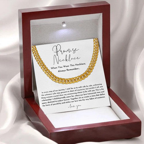 Couple promise necklace - promise,