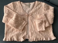 Stunning Monsoon Girls Peach Lace-Look Shrug/Cardi  Age  12-13 Wedding/Occasion