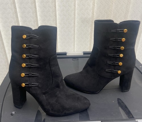 Ladies black suede look - ladies,