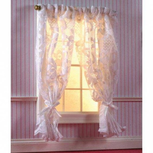 Off white lace curtains - lace,