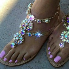 Shoes Boho Womens Rhinestones