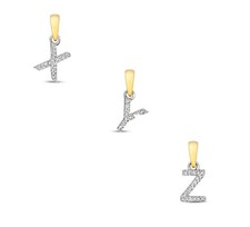 Diamond Initial Pendant Solid
