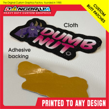 Leathers Sew on Name labels Stick & Sew Patches Badge Biker Sport leathers