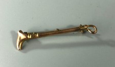 Antique 9ct Gold Riding Crop Brooch 0.8g 3.5cm BZX