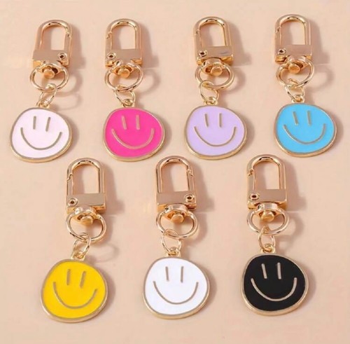 Happy face keychain for - happy, women