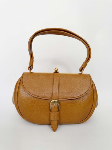 Vintage patent leather - , tan