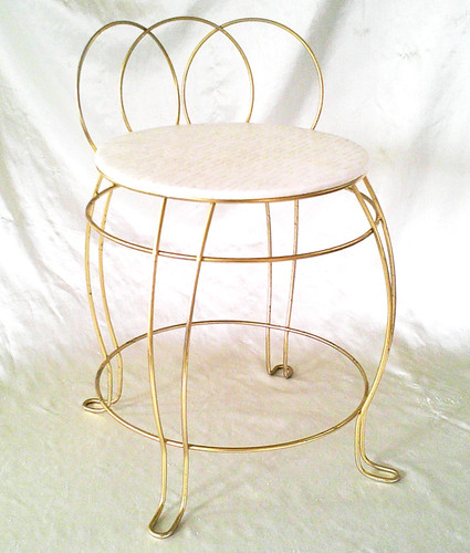 White vanity boudoir chair - white,