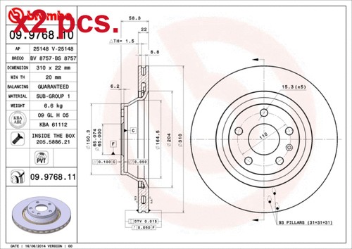 Pcs rear brake disc rotos - brake,