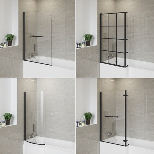 Black folding pivot bath - black, 4