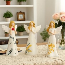 3Pcs Angel Figurines Desktop