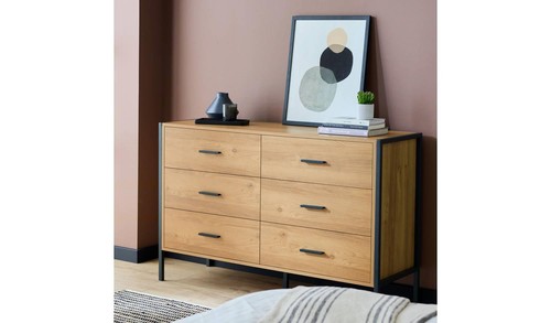 Loft living drawer chest oak - living,