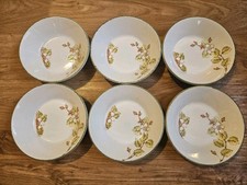6x Midwinter Stonehenge Still Life ceramic cereal dessert bowl bramble