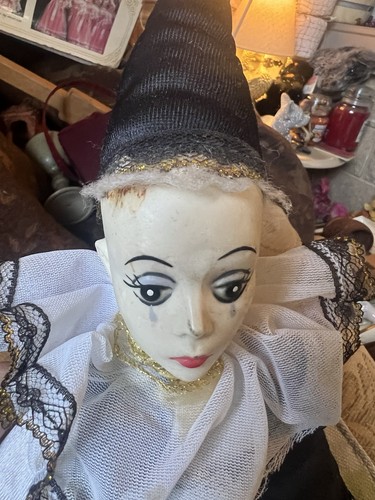 Vintage plastic pierrot doll - vintage,