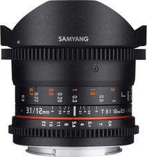 Samyang 12mm T3.1 VDSLR Cine Fisheye Lens – Nikon F Mount
