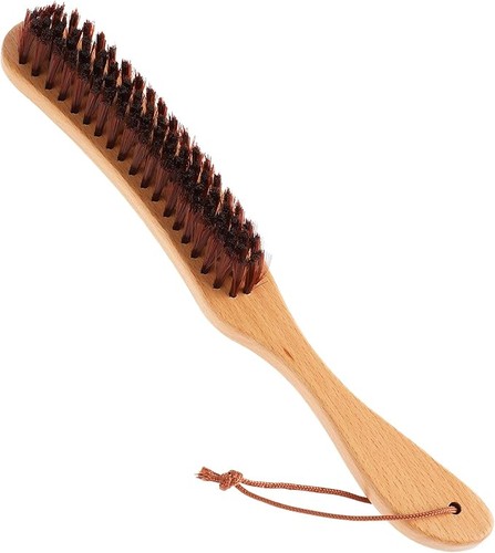 Wooden hat brush with horse - with,
