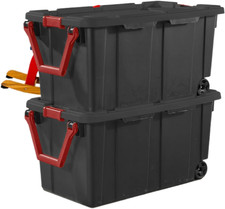 Set of 2 Black 40 Gallon
