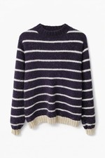 Next Navy And Cream Striped