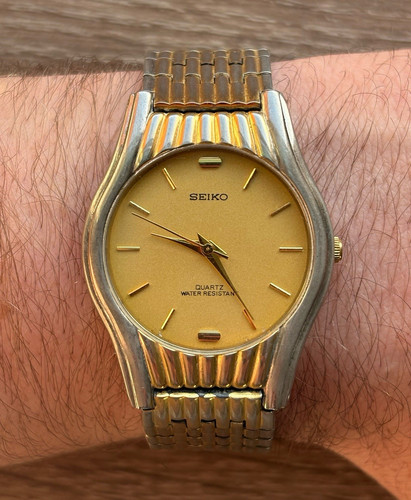 Seiko vintage gold dial - seiko,