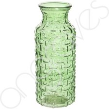 Textured Woven Green Glass
