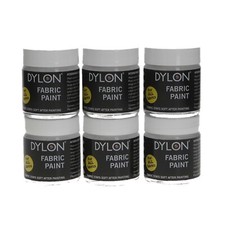 Dylon Fabric Paint 25ml 6 x White Total 6 Pots Fabric Paint Clothing Paint
