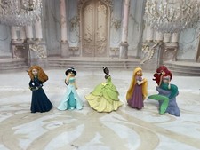 Bundle Disney Princess Bullyland Mini figures Tiana Rapunzel Ariel Cake Toppers