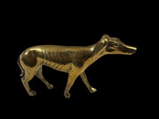 Vintage Brass Dog Greyhound/ Whippet Figurine Sculpture