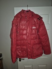 Men's Red Swix Norges Hooded Padded  Ski Jacket Mens Size Large