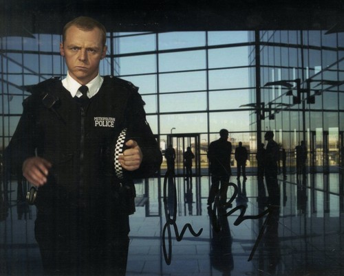 Simon pegg signed film still - simon,