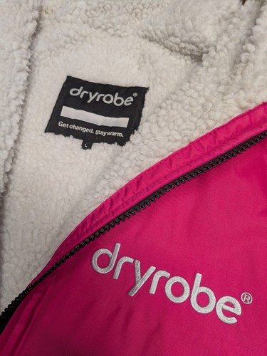 Dryrobe pink white fleece - dryrobe, pink/white