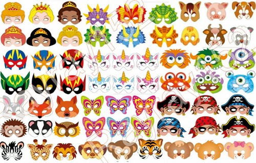 Card paper animal - , mask