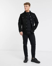 Design new men black leather - black,