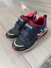 Geox Boys Junior Size 1 UK Trainers led light 