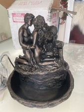 Widdop Bingham & Co Double Light Bronzed Figurine Boy Girl Water Fountain Rare