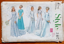Vintage Wedding Dress, Bridesmaid Size 10 Bust 32, 2417 Style Sewing Pattern