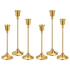 Set of 6 Gold Candlestick