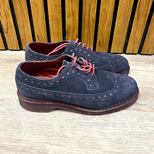 Martens grey suede wingtip - martens,