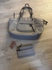 Grey Mantaray Cherry Zip Bag And New With Tags Matching Purse