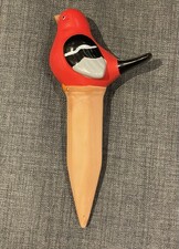 Terracotta Plant Self Watering Spike, Red Bird, for Indoor and Outdoor Plants