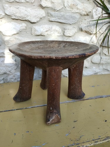 Antique ethiopian tribal stool - ethiopian,