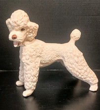 Vintage Large Standing Ceramic Standard Poodle Puppy Dog Figurine 14" X 12" 