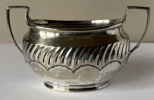 Vintage silver plate sugar - silver,