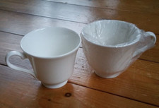 2 Plain White Royal Doulton