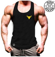 Bull Vest Pocket Gym Clothing Bodybuilding Training Workout Boxing MMA Tank Top