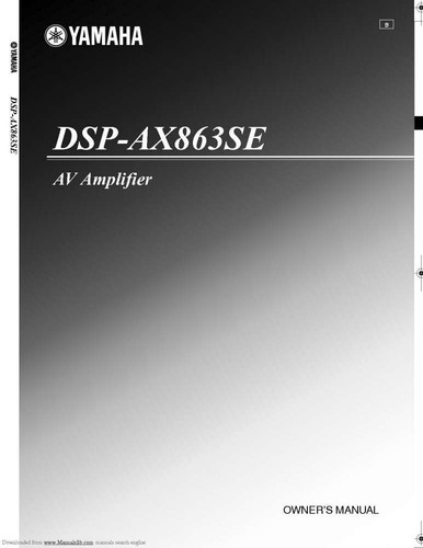 Yamaha dsp ax863se amplifier - yamaha, dsp-ax863se